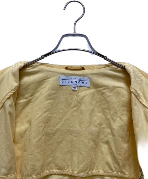 GIVENCHY GENTLEMAN（ジバンシィ ジェントルマン）GIVENCHY GENTLEMAN (ジバンシィ ジェントルマン) ヴィンテージリネンブレンドブルゾン イエロー サイズ:46の古着・服飾アイテム