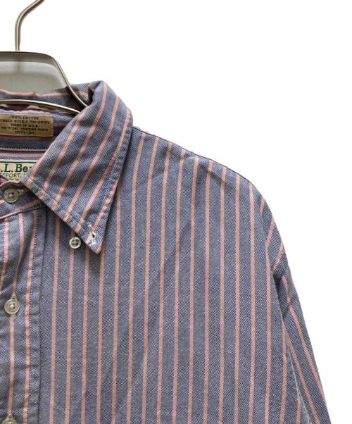 L.L.Bean（エルエルビーン）L.L.Bean (エルエルビーン) ヴィンテージストライプボタンダウンシャツ ネイビー×ピンク サイズ:15 1/2-34の古着・服飾アイテム