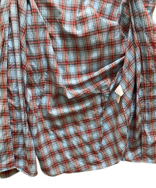 Vivienne Westwood man（ヴィヴィアン ウェストウッド マン）Vivienne Westwood man (ヴィヴィアン ウェストウッド マン) 変形チェックシャツ ブルー×レッド サイズ:50の古着・服飾アイテム