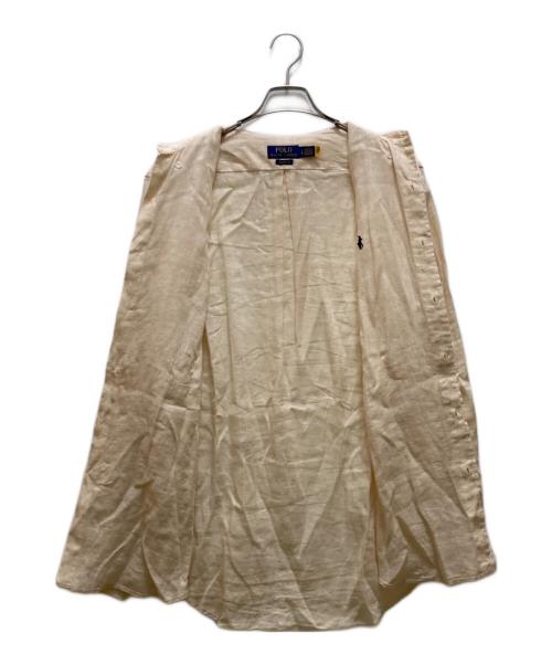 POLO RALPH LAUREN（ポロ・ラルフローレン）POLO RALPH LAUREN (ポロ・ラルフローレン) ボタンダウンリネンシャツ ベージュ サイズ:Lの古着・服飾アイテム