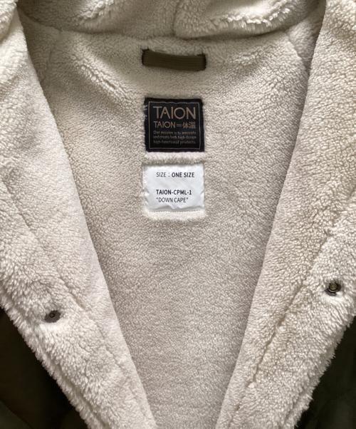 TAION（タイオン）TAION (タイオン) ミリタリー ダウンケープ オリーブ サイズ:oneの古着・服飾アイテム