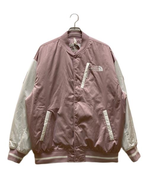 THE NORTH FACE WHITE LABEL（ザノースフェイスホワイトレーベル）THE NORTH FACE WHITE LABEL (ザノースフェイスホワイトレーベル) プレーヤー バーシティ ジャケット ピンク サイズ:Lの古着・服飾アイテム