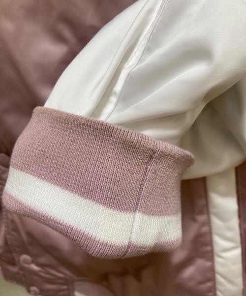 THE NORTH FACE WHITE LABEL（ザノースフェイスホワイトレーベル）THE NORTH FACE WHITE LABEL (ザノースフェイスホワイトレーベル) プレーヤー バーシティ ジャケット ピンク サイズ:Lの古着・服飾アイテム