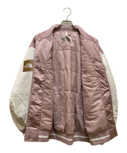 THE NORTH FACE WHITE LABEL（ザノースフェイスホワイトレーベル）THE NORTH FACE WHITE LABEL (ザノースフェイスホワイトレーベル) プレーヤー バーシティ ジャケット ピンク サイズ:Lの古着・服飾アイテム
