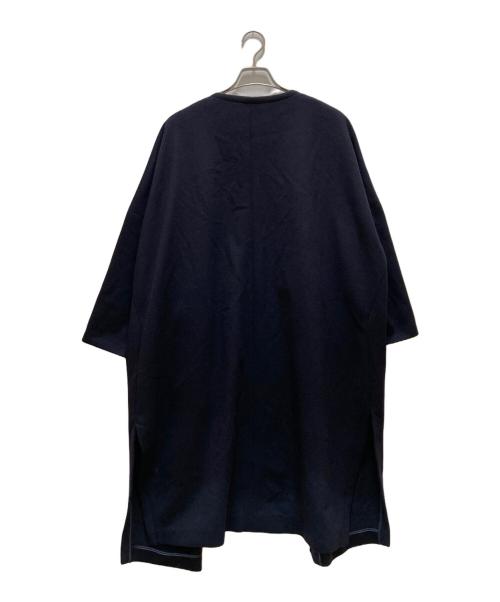 Diagram GRACE CONTINENTAL（ダイアグラム グレースコンチネンタル）Diagram GRACE CONTINENTAL (ダイアグラム グレースコンチネンタル) ウールノーカラーコート ネイビー サイズ:３６の古着・服飾アイテム
