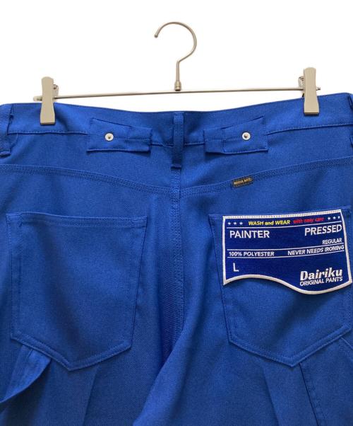 DAIRIKU（ダイリク）DAIRIKU (ダイリク) ペインタープレスパンツ ブルー サイズ:Lの古着・服飾アイテム