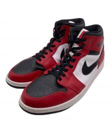 NIKE（ナイキ）の古着「エアジョーダン1 ミッド "シカゴ ブラックトゥ"」｜レッド