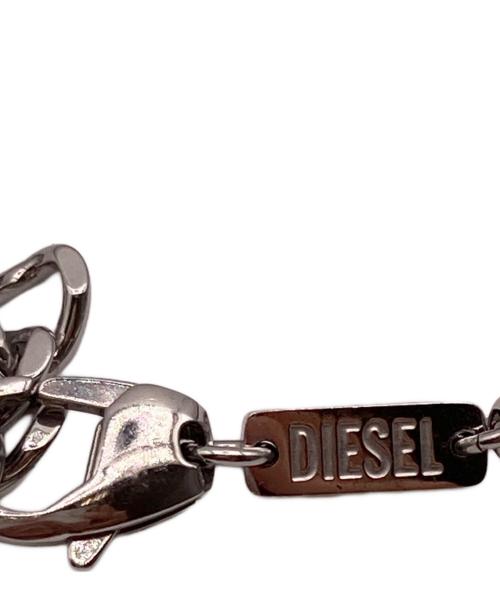 DIESEL（ディーゼル）DIESEL (ディーゼル) Dオーバルロゴチェーンブレスレット レッドの古着・服飾アイテム