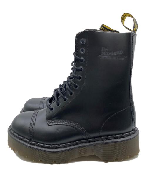 Dr.Martens（ドクターマーチン）Dr.Martens (ドクターマーチン) クレイジーボム 10ホールレースアップブーツ ブラック サイズ:8の古着・服飾アイテム