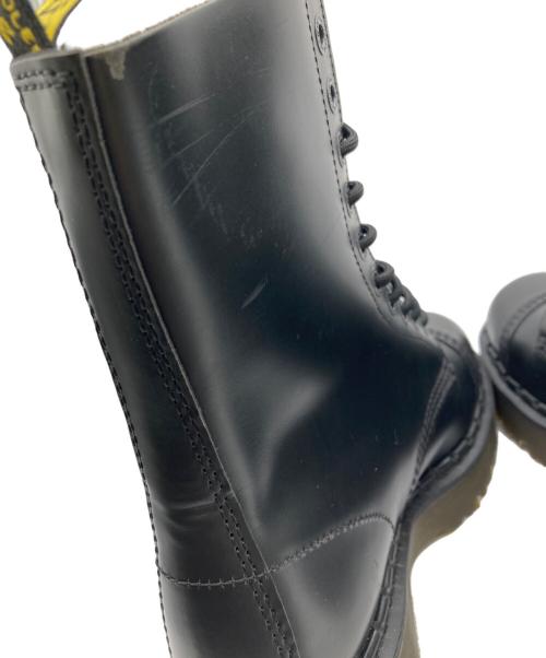 Dr.Martens（ドクターマーチン）Dr.Martens (ドクターマーチン) クレイジーボム 10ホールレースアップブーツ ブラック サイズ:8の古着・服飾アイテム
