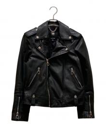 G-STAR RAW（ジースターロゥ）の古着「ラムレザーダブルライダースジャケット」｜ブラック