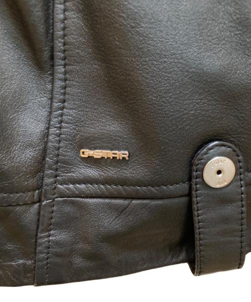 G-STAR RAW（ジースターロゥ）G-STAR RAW (ジースターロゥ) ラムレザーダブルライダースジャケット ブラック サイズ:ＸＳの古着・服飾アイテム