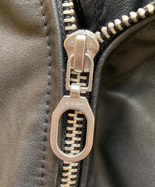 G-STAR RAW（ジースターロゥ）G-STAR RAW (ジースターロゥ) ラムレザーダブルライダースジャケット ブラック サイズ:ＸＳの古着・服飾アイテム