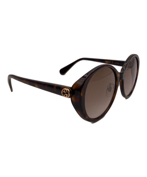 GUCCI（グッチ）GUCCI (グッチ) GG ラウンド サングラス ブラウン サイズ:SIZE 56□19-145の古着・服飾アイテム