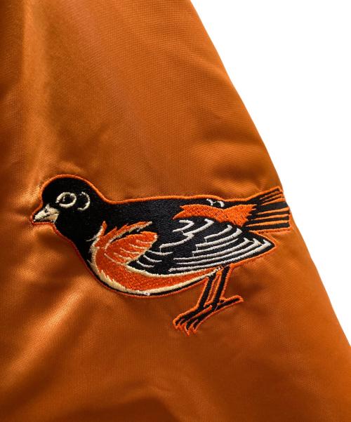 GENUINE MERCHANDISE by STARTER（ジェニュイン マーチャンダイズ バイ スターター）GENUINE MERCHANDISE BY STARTER (ジェニュイン マーチャンダイズ バイ スターター) Orioles スタジャン ブラウン サイズ:Lの古着・服飾アイテム