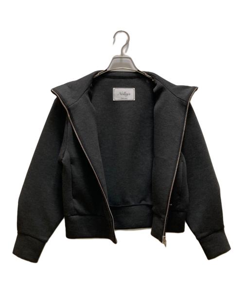 NOLLEY'S（ノーリーズ）NOLLEY'S (ノーリーズ) ウォッシャブルエアボールスタンドジップブルゾン グレー サイズ:３８ 未使用品の古着・服飾アイテム