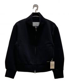 NOLLEY'S（ノーリーズ）の古着「ウォッシャブルエアボールスタンドジップブルゾン」｜ブラック