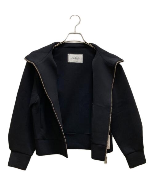 NOLLEY'S（ノーリーズ）NOLLEY'S (ノーリーズ) ウォッシャブルエアボールスタンドジップブルゾン ブラック サイズ:３８ 未使用品の古着・服飾アイテム