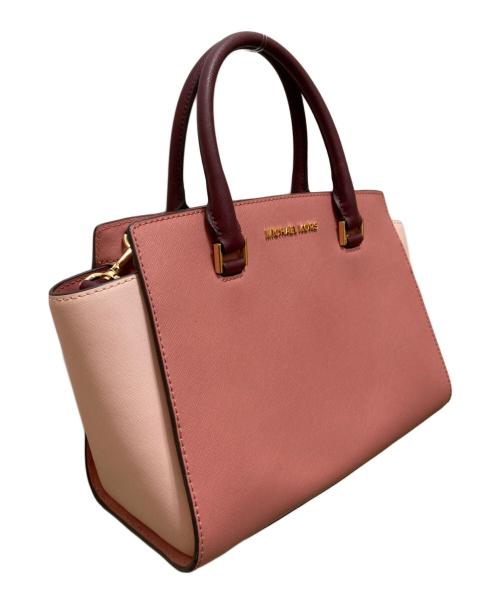 MICHAEL KORS（マイケルコース）MICHAEL KORS (マイケルコース) 2WAYショルダーバッグ ピンクの古着・服飾アイテム