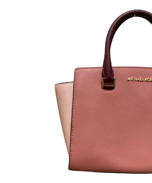 MICHAEL KORS（マイケルコース）MICHAEL KORS (マイケルコース) 2WAYショルダーバッグ ピンクの古着・服飾アイテム