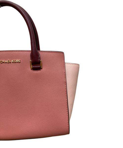 MICHAEL KORS（マイケルコース）MICHAEL KORS (マイケルコース) 2WAYショルダーバッグ ピンクの古着・服飾アイテム