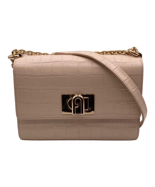 FURLA（フルラ）FURLA (フルラ) チェーンショルダーバッグ ベージュの古着・服飾アイテム