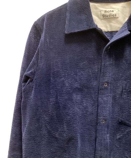Acne studios（アクネ ストゥディオズ）ACNE STUDIOS (アクネ ストゥディオズ) コーデュロイスナップシャツ ネイビー サイズ:４６の古着・服飾アイテム