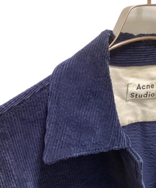 Acne studios（アクネ ストゥディオズ）ACNE STUDIOS (アクネ ストゥディオズ) コーデュロイスナップシャツ ネイビー サイズ:４６の古着・服飾アイテム