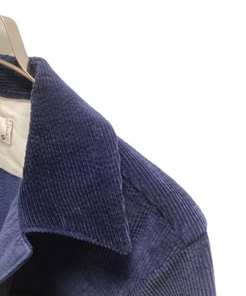 Acne studios（アクネ ストゥディオズ）ACNE STUDIOS (アクネ ストゥディオズ) コーデュロイスナップシャツ ネイビー サイズ:４６の古着・服飾アイテム