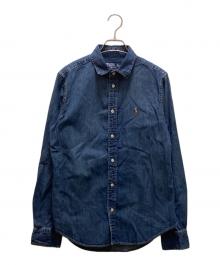 POLO RALPH LAUREN（ポロ・ラルフローレン）の古着「ボタンダウン長袖デニムシャツ」｜インディゴ