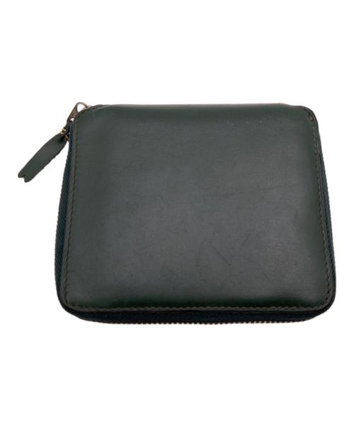 COMME des GARCONS（コムデギャルソン）COMME des GARCONS (コムデギャルソン) ライウンドファスナー2つ折り財布 グリーンの古着・服飾アイテム