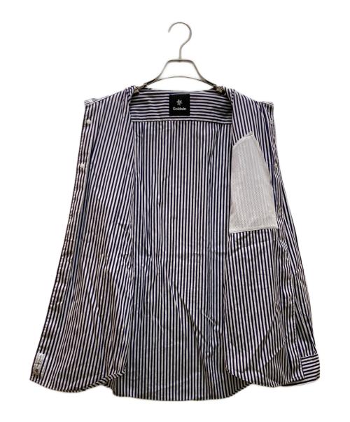 GOLDWIN（ゴールドウイン）GOLDWIN (ゴールドウイン) ストライプシャツ ブルー サイズ:Lの古着・服飾アイテム