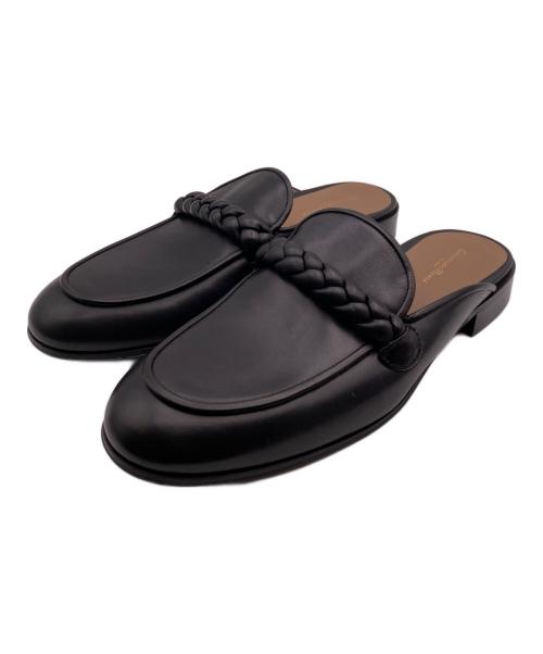 Gianvito Rossi（ジャンヴィト ロッシ）Gianvito Rossi (ジャンヴィト ロッシ) バックレスローファーサンダル ブラック サイズ:４６の古着・服飾アイテム