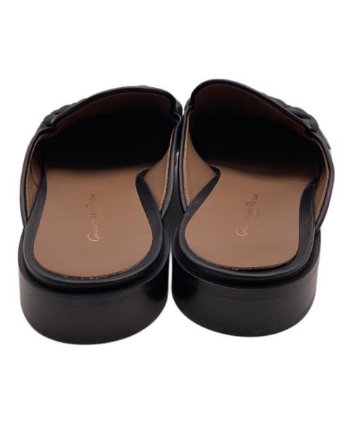 Gianvito Rossi（ジャンヴィト ロッシ）Gianvito Rossi (ジャンヴィト ロッシ) バックレスローファーサンダル ブラック サイズ:４６の古着・服飾アイテム