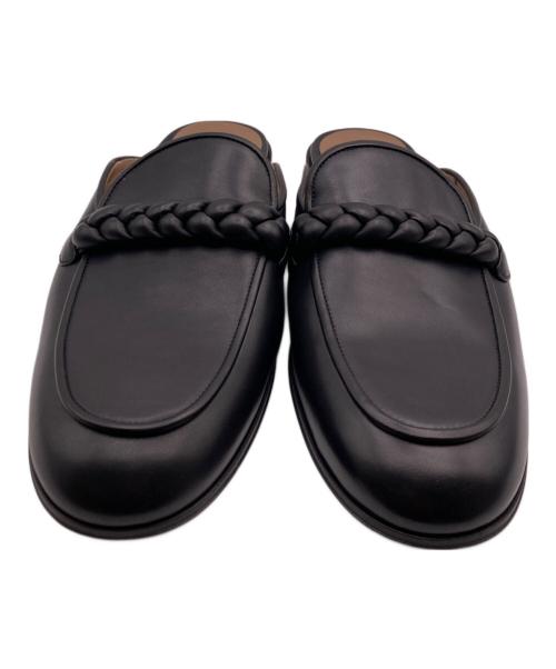 Gianvito Rossi（ジャンヴィト ロッシ）Gianvito Rossi (ジャンヴィト ロッシ) バックレスローファーサンダル ブラック サイズ:４６の古着・服飾アイテム
