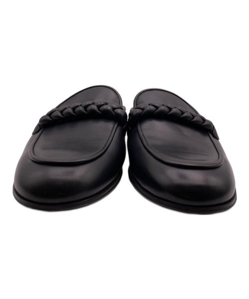 Gianvito Rossi（ジャンヴィト ロッシ）Gianvito Rossi (ジャンヴィト ロッシ) バックレスローファーサンダル ブラック サイズ:４６の古着・服飾アイテム