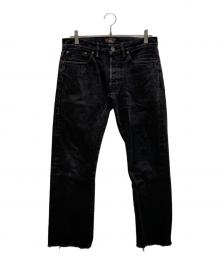 RRL（ダブルアールエル）の古着「カットオフブラックデニムパンツ」｜ブラック