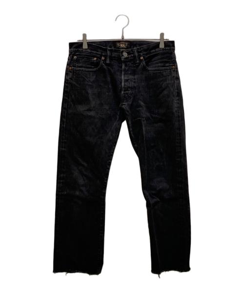 RRL（ダブルアールエル）RRL (ダブルアールエル) カットオフブラックデニムパンツ ブラック サイズ:ＦＲＥＥの古着・服飾アイテム