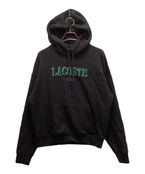 LACOSTE（ラコステ）LACOSTE (ラコステ) シャギーブランドネームロゴスウェットフーディー ブラック サイズ:3の古着・服飾アイテム