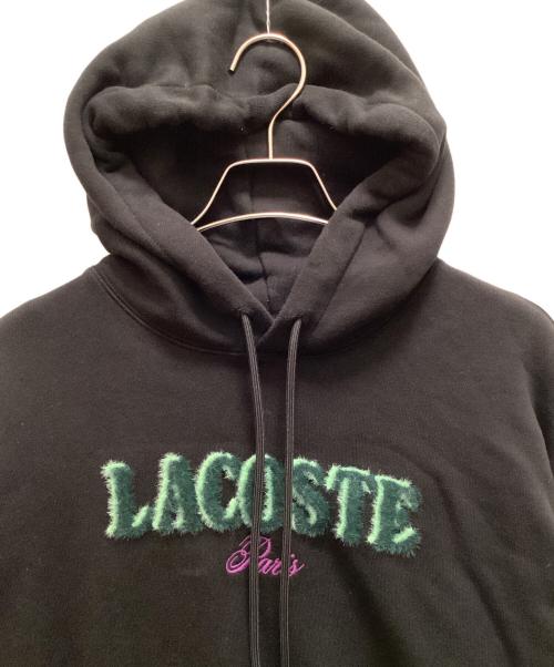 LACOSTE（ラコステ）LACOSTE (ラコステ) シャギーブランドネームロゴスウェットフーディー ブラック サイズ:3の古着・服飾アイテム