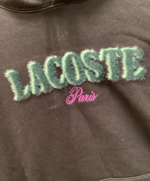 LACOSTE（ラコステ）LACOSTE (ラコステ) シャギーブランドネームロゴスウェットフーディー ブラック サイズ:3の古着・服飾アイテム
