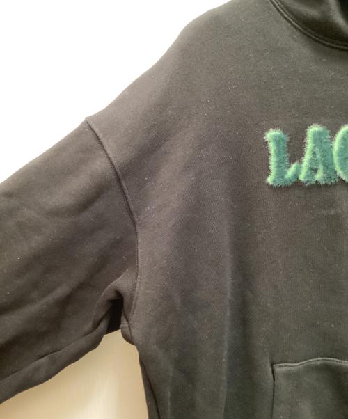 LACOSTE（ラコステ）LACOSTE (ラコステ) シャギーブランドネームロゴスウェットフーディー ブラック サイズ:3の古着・服飾アイテム