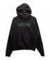 LACOSTE（ラコステ）の古着「シャギーブランドネームロゴスウェットフーディー」｜ブラック