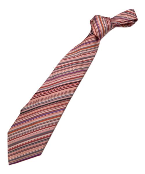 PAUL SMITH（ポールスミス）Paul Smith (ポールスミス) ストライプネクタイ ピンク サイズ:不明 未使用品の古着・服飾アイテム