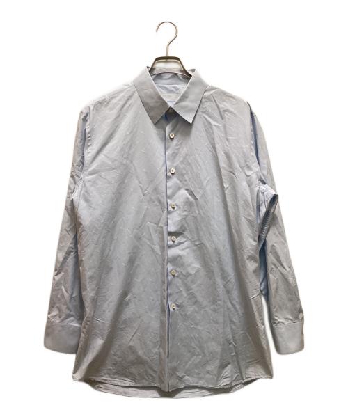 PRADA（プラダ）PRADA (プラダ) 総柄レギュラーカラーシャツ ブルー サイズ:43の古着・服飾アイテム