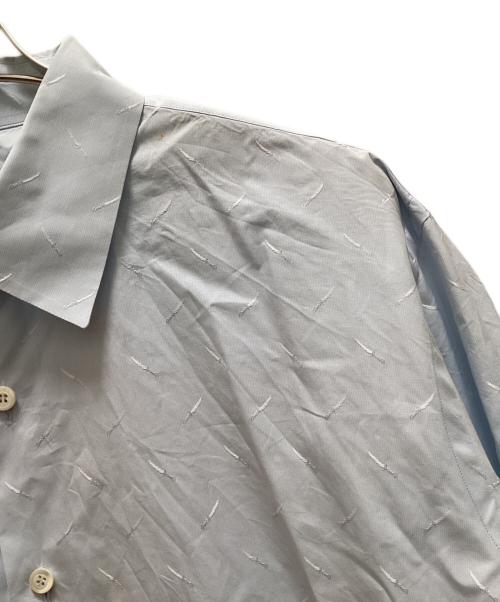 PRADA（プラダ）PRADA (プラダ) 総柄レギュラーカラーシャツ ブルー サイズ:43の古着・服飾アイテム