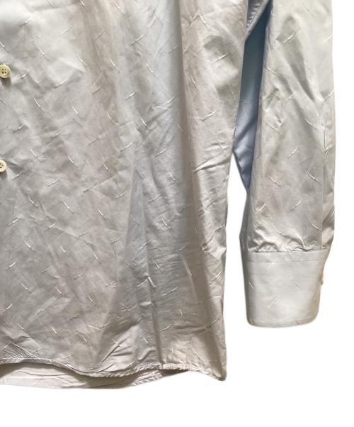 PRADA（プラダ）PRADA (プラダ) 総柄レギュラーカラーシャツ ブルー サイズ:43の古着・服飾アイテム
