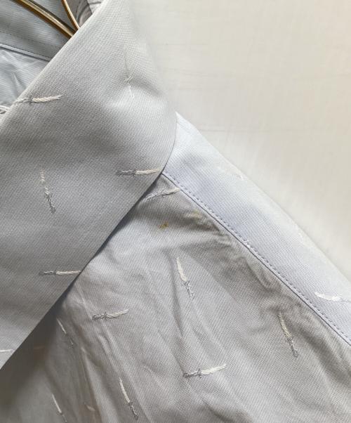 PRADA（プラダ）PRADA (プラダ) 総柄レギュラーカラーシャツ ブルー サイズ:43の古着・服飾アイテム