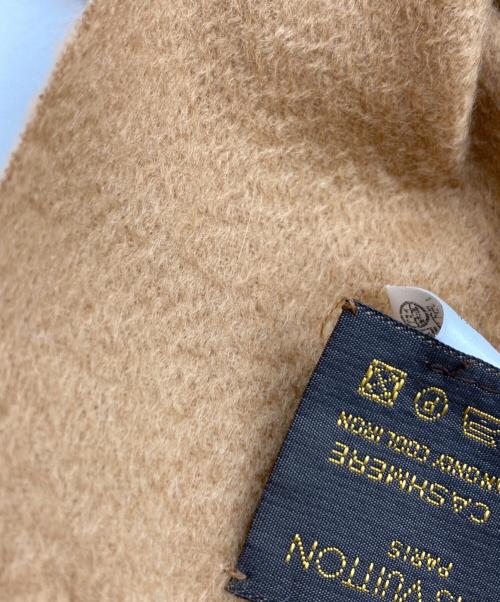 LOUIS VUITTON（ルイ ヴィトン）LOUIS VUITTON (ルイ ヴィトン) LVロゴカシミヤマフラー ブラウンの古着・服飾アイテム