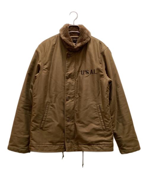 ALPHA（アルファ）ALPHA (アルファ) N-1 デッキジャケット カーキ サイズ:XLの古着・服飾アイテム